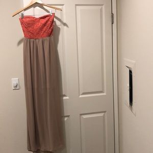 Beautiful strapless maxi dress.